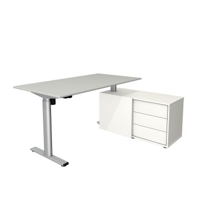 Steh-Sitztisch Move 1 base mit Sideboard